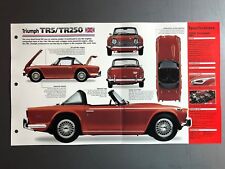 1967 - 1969 Triumph TR5/TR250 Roadster Poster, Spec Sheet, Folder, Brochure RARE picture