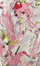 ANIME THEME VOCALROID SAKURA HATSUNE MIKU 40 X 60 INCH ULTRA SOFT THROW BLANKET picture