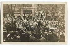 RPPC Postcard Parade American Flags Fond Du Lac WI Wisconsin  picture