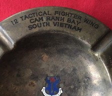 VIETNAM 1968-1969 -  CAM RANH BAY - BILL REED - PERSONAL BRASS ASH TRAY picture
