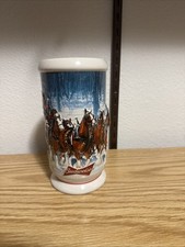 2007 Budweiser Holiday Collector Beer Stein Mug 