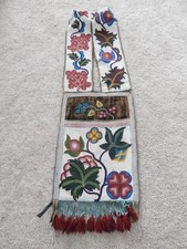 ANTIQUE 19c CHIPPEWA / OJIBWE INDIAN BEADED BANDOLIER BAG - MUSEUM GRADE BUY NOW picture