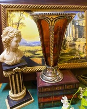 Beautiful Antique Amber Vase Case In Silver. picture