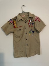 Vintage BSA Scout Uniform Lot Greenville RI Pack 3 Shirt Patches Medals Bandana picture