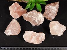 Big Lot of SIX Rose Rough Quartz Crystals 100% Natural Madagascar 842gr picture