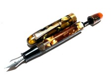 Japanese vintage celluloid ink shot off fountain pen  13cm picture