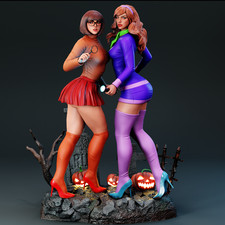 Daphne & Velma Resin Sculpture Statue Model Kit  Unpainted/Unassembled picture