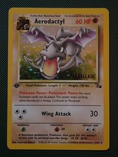 Aerodactyl 1/62 1st Edition Holo Pokemon Fossil PRERELEASE Near Mint picture