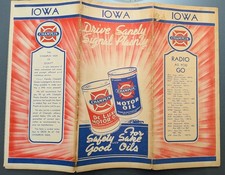 Champlin Gasoline Map of Iowa 1941 -- Ships Free in US picture