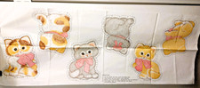 Vintage Spring Mills Uncut Kittens Cut and Sew Pillow Doll Panels picture