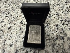 2001 Marlboro M Longhorn Skull Zippo Unused - Original Case Manual Box Labels picture