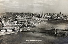 New West End Bridge Pittsburgh PA RPPC Photo Postcard COPY picture
