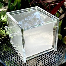 Vintage~Thick Lucite/Acrylic Square Box Ice Bucket~Space Age~Mid-Century Modern picture
