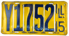 Illinois 1915 Front Slotted License Plate Antique Car Tag Model T Man Cave Decor picture