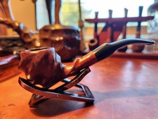 Vintage Edwards Algerian Briar Freehand Estate Tobacco Pipe Carved Rustic picture