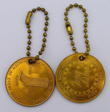 Lot OF Vintage Tony Lama Coin Token Key Chain From 60 & 70 Year Aniversary picture