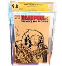 Deadpool & The Mercs For Money Sketch CGC SS 9.8 Signed Adelso Corona picture