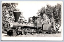 Michigan Rppc Postcard c1930-50s Day Lumber Co. Steam Locomotive 1876 Engine picture