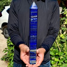 2.99LB Natural lapis lazuli crystal obelisk quartz crystal energy column picture