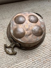 Vintage French Hand Hammered COPPER Egg Poacher Pan Escargot Pan picture