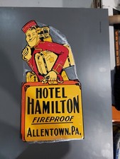 Hotel Hamilton Vintage Style Metal Sign picture