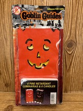 VTG Goblin Guides Halloween Path Lights Luminarias w/ Candles Jack O'Lantern picture