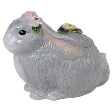 Certified International Sweet Bunny 3D Bunny Cookie Jar 8 Inch Ceramic Easter picture