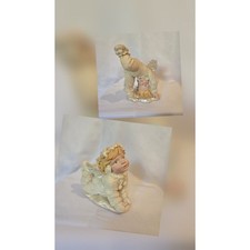 Vintage 1994 Collectibles For Me Resin Snow Angel Set of 2 (both boxes included) picture