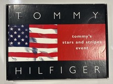 RARE American Flag Vintage Tommy Hilfiger 1997 Cotton Bunting Annin Co Made picture