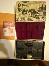 Vintage Zippo  Lighter Collector Display Tin Case w/ 10 Boxes complete set  picture