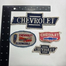 VINTAGE c 1950s / 1960s 4 Patches Lot CHEVROLET Car Auto Patches Bundle 51TZ picture