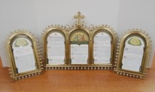 BRASS TRADITIONAL LATIN MASS CARD SET - CHURCH #115/116 ALTAR CANONS picture