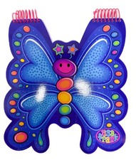 Lisa Frank butterfly Shaped Spiral Notebook Notepad Vintage VTG Bug Insect 11x10 picture