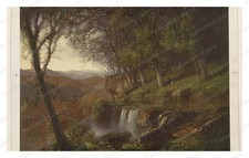 Falling Spring Virginia Waterfall Standard Postcard COPY RPPC picture