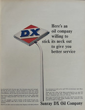 1960s Sunray DX Oil Company Stick Neck Out Customer Minded Vintage Print Ad picture