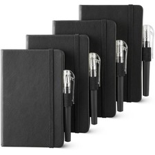 NETANY 4 Pack Small Notebook Pocket Notebook, A6 Mini Leather Hardcover Journal, picture