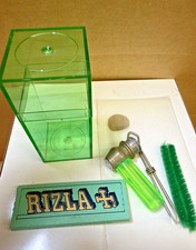 Org Rizla The Liberty Kit Vintage Unused Green W/ Pipe, Paper Roach Clip picture