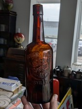 Amber  Brown Quart Bonnie Bros Louisville Kentucky Whiskey Bottle picture