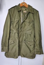 Vintage M-1951 Field Jacket Long Medium Army Green 1951 picture