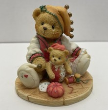 Cherished Teddies “Meri” 1995 Christmas Figurine “Handsewn Holidays” Retired picture