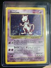 Pokemon Mewtwo Holo Rare Base Set Card 10/102 WOTC, LP/MP 1999 picture