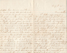1878 Handwritten Family Letter Son to Mother Poor Dry Crops Excitement picture