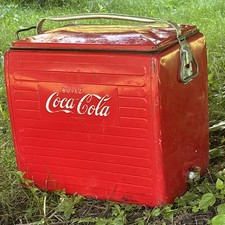 Vintage Coca Cola Cooler  Made In Canada by St Thomas Metal LTD picture