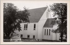 LISBON, North Dakota Real Photo RPPC Postcard 