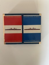 Vintage United States Lines SS United States SS America Playing Cards 2 Decks picture