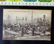 (USA1.10 ) , Postcard of torpedo boats in the port of Toulon, France. picture