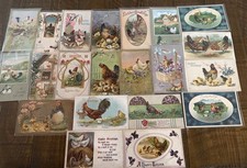 Lot of 20 Antique  Easter Postcards wth  Roosters~Hens~Chickens~in Sleeves~s577 picture