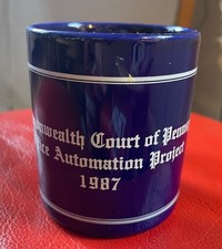 Computer Automation Project 1987 Commonwealth Court PA  Cobalt Blue Coffee Mug picture