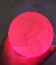 Pink Mangano Calcite Sphere UV Reactive Ball Glows Under UV Light Reactive  picture