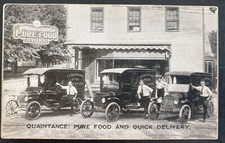 Mint USA Real Picture Postcard Advertising Pure Food Store Quick Delivery Truck picture